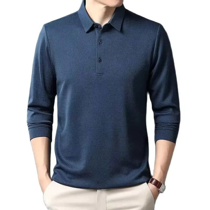 Men's Heavy Cotton Zipper Polo T-shirts With Custom Logo Casual Printed Color Block Dropped Shoulder For Golf Clothing